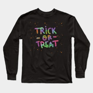 Trick or treat gummy worms matching halloween colorful Long Sleeve T-Shirt